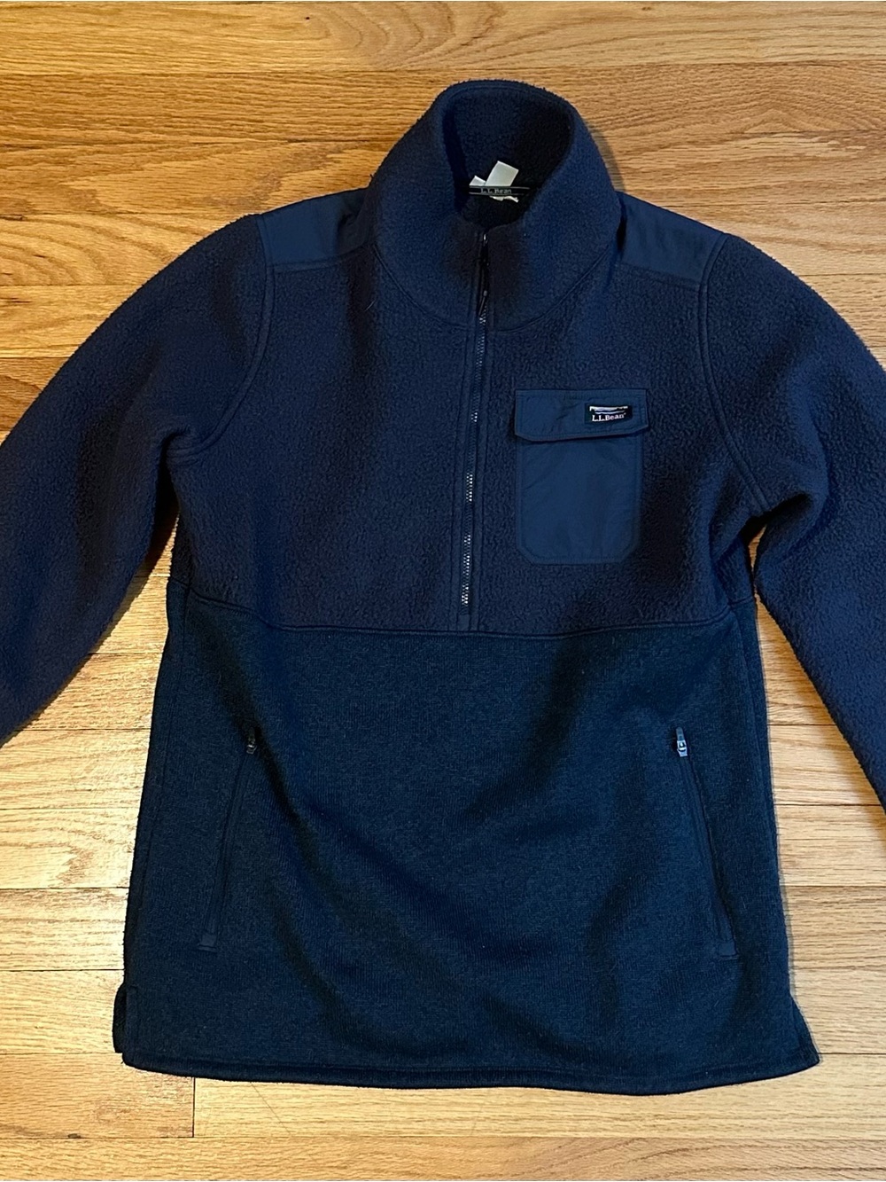 L.L. Bean Women’s Navy Half-Zip Fleece Pullover